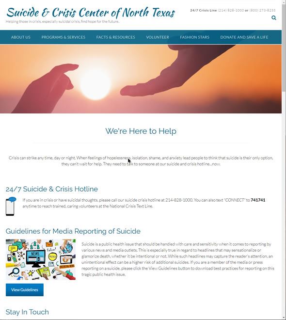 Suicide and Crisis Center of North Texas 214-828-1000  Opens in new window